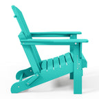 Polytrends Laguna Fade Resistant All Weather Outdoor Patio Folding Adirondack Chair