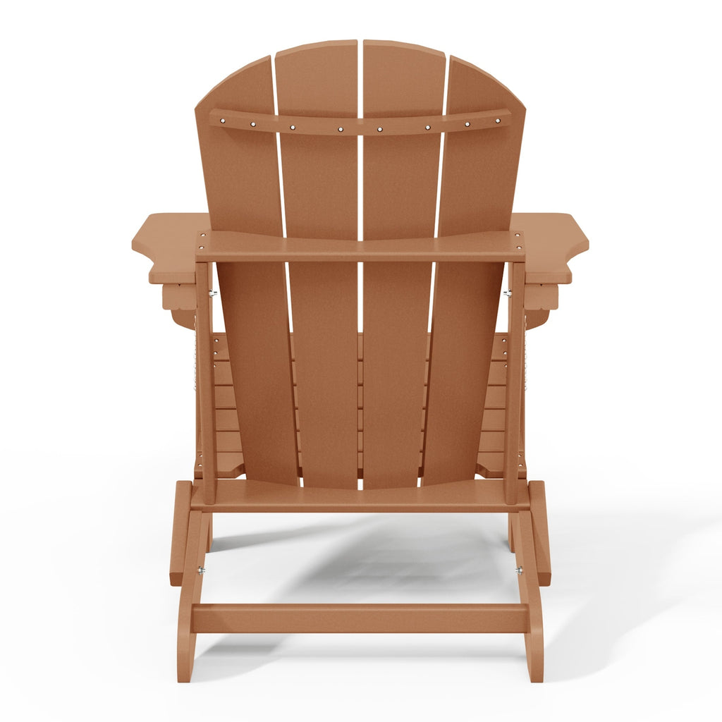 Polytrends Laguna Fade Resistant All Weather Outdoor Patio Folding Adirondack Chair