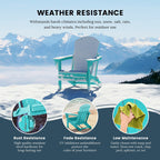 Polytrends Laguna Fade Resistant All Weather Outdoor Patio Folding Adirondack Chair