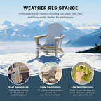 Polytrends Laguna Fade Resistant All Weather Outdoor Patio Folding Adirondack Chair