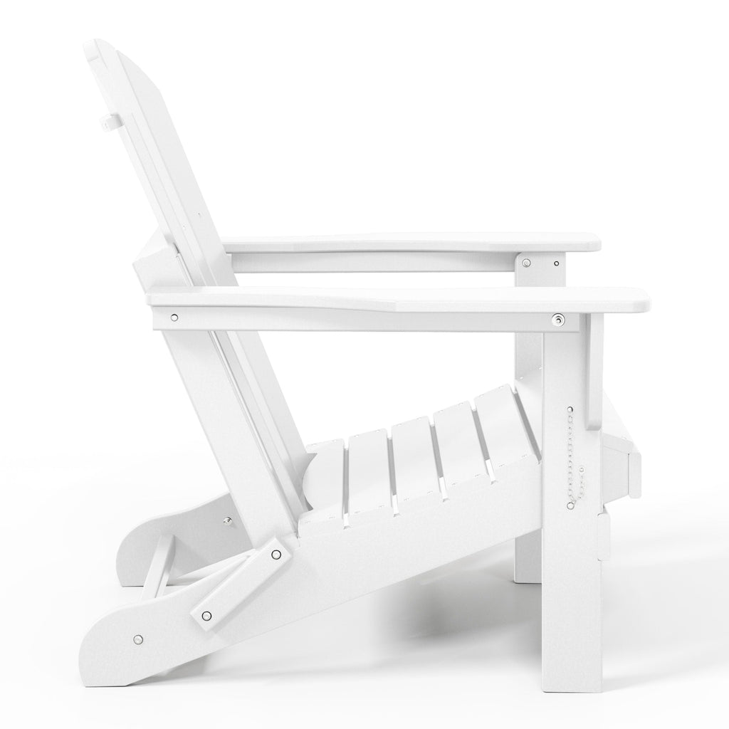 Polytrends Laguna Fade Resistant All Weather Outdoor Patio Folding Adirondack Chair