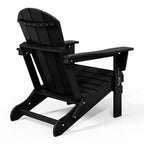 Polytrends Laguna Fade Resistant All Weather Outdoor Patio Folding Adirondack Chair