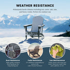 Polytrends Laguna Fade Resistant All Weather Outdoor Patio Folding Adirondack Chair