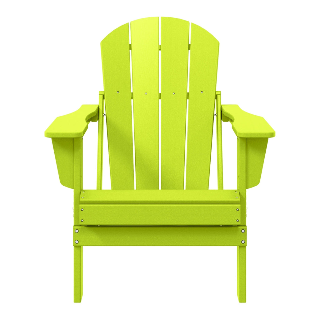 Polytrends Laguna Fade Resistant All Weather Outdoor Patio Folding Adirondack Chair