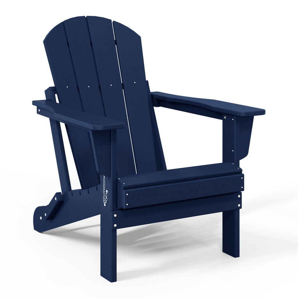 Polytrends Laguna Fade Resistant All Weather Outdoor Patio Folding Adirondack Chair