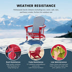 Polytrends Laguna Fade Resistant All Weather Outdoor Patio Folding Adirondack Chair