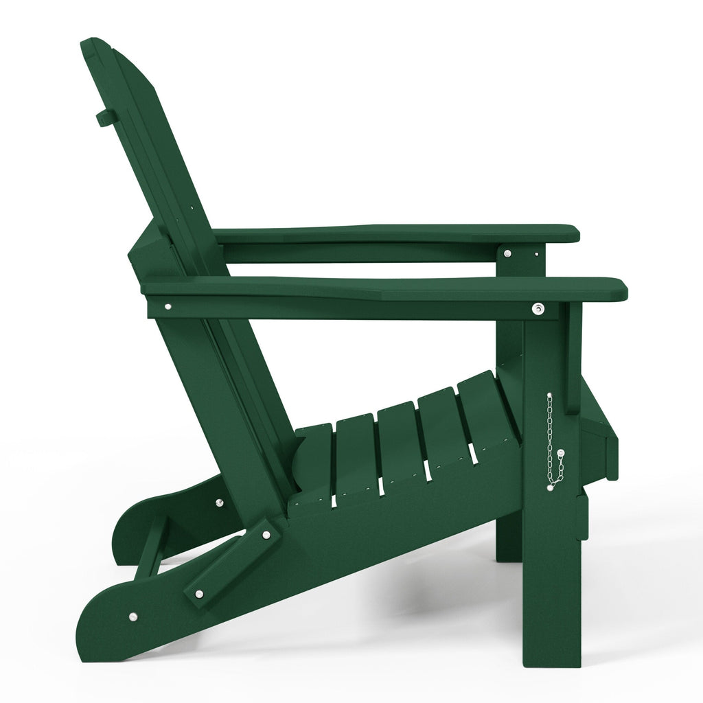 Polytrends Laguna Weather Resistant Outdoor Patio Folding Adirondack Chairs (Set of 2)