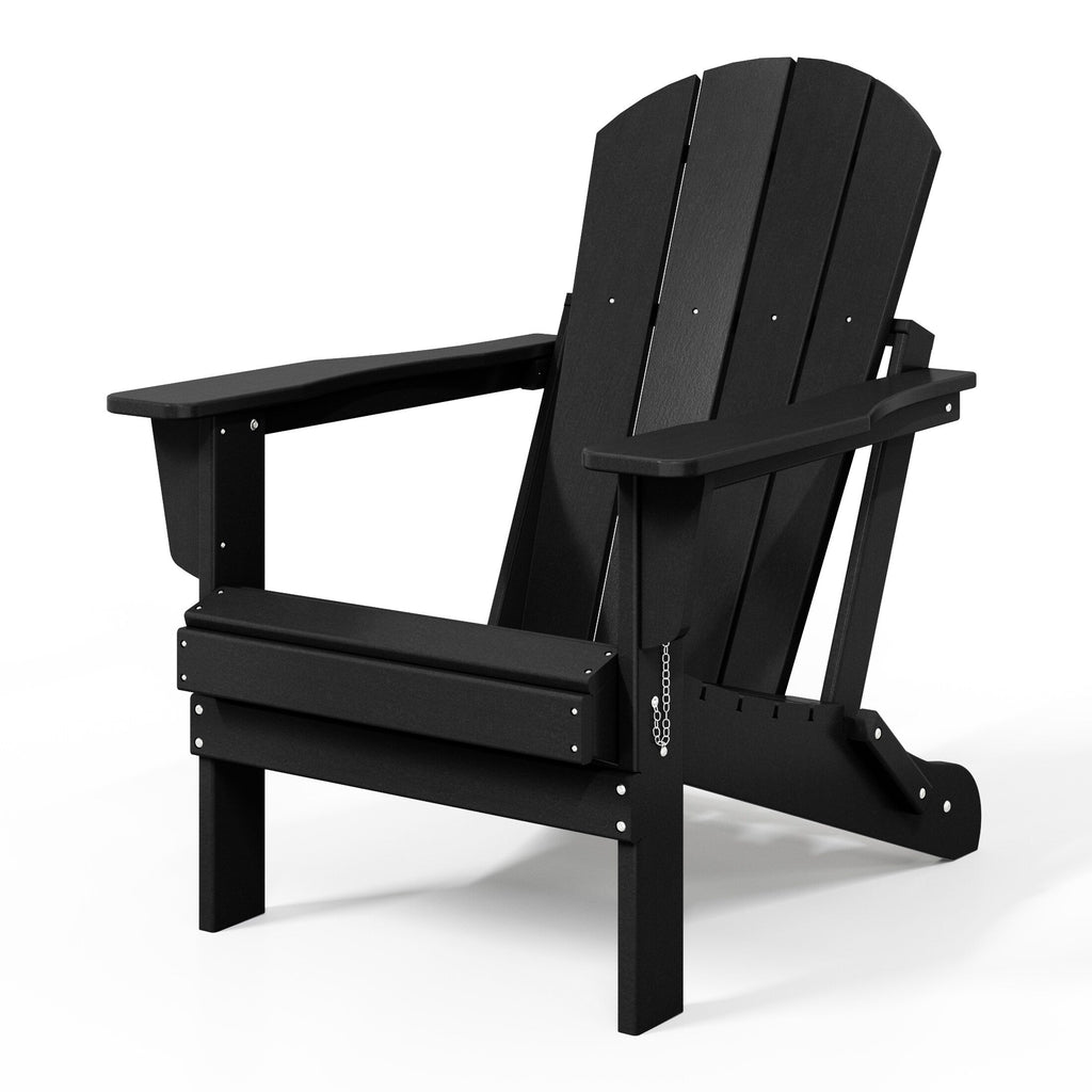 Polytrends Laguna Weather Resistant Outdoor Patio Folding Adirondack Chairs (Set of 2)