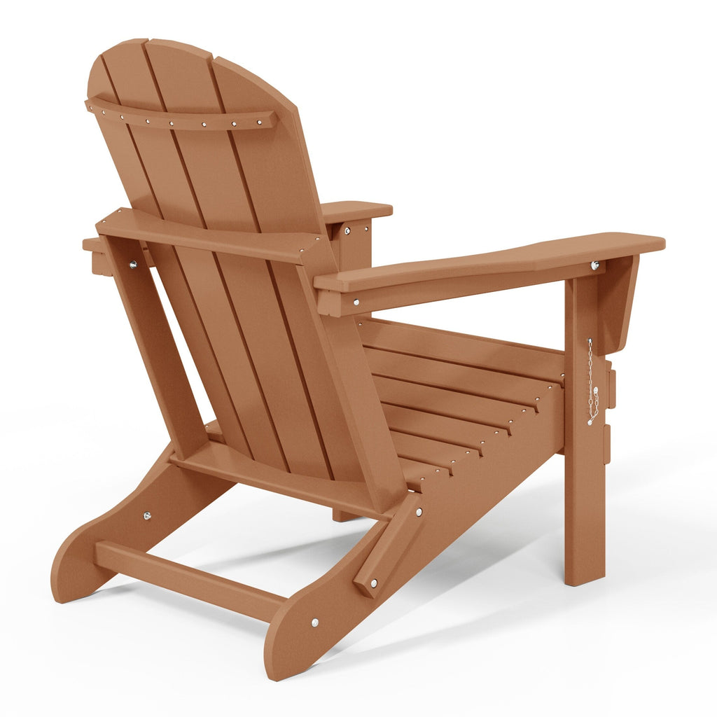 Polytrends Laguna Weather Resistant Outdoor Patio Folding Adirondack Chairs (Set of 2)