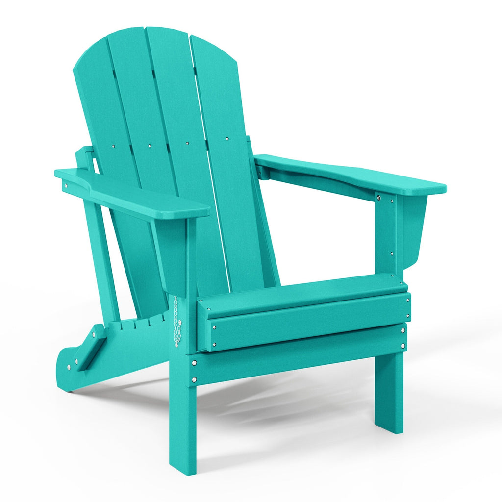 Polytrends Laguna Weather Resistant Outdoor Patio Folding Adirondack Chairs (Set of 2)