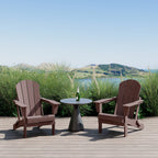 Polytrends Laguna Weather Resistant Outdoor Patio Folding Adirondack Chairs (Set of 2)