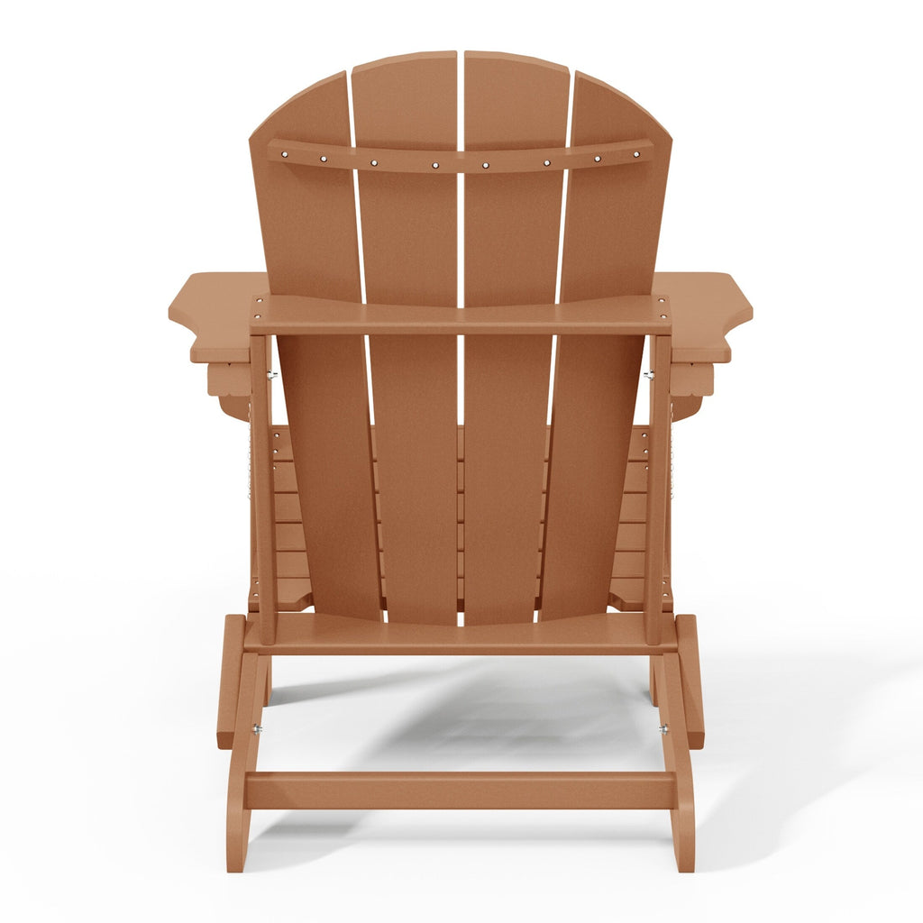 Polytrends Laguna Weather Resistant Outdoor Patio Folding Adirondack Chairs (Set of 2)