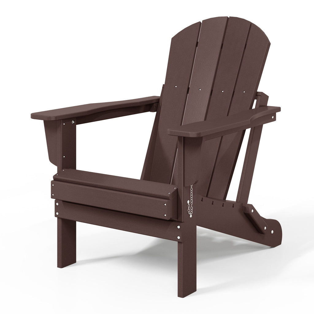 Polytrends Laguna Weather Resistant Outdoor Patio Folding Adirondack Chairs (Set of 2)