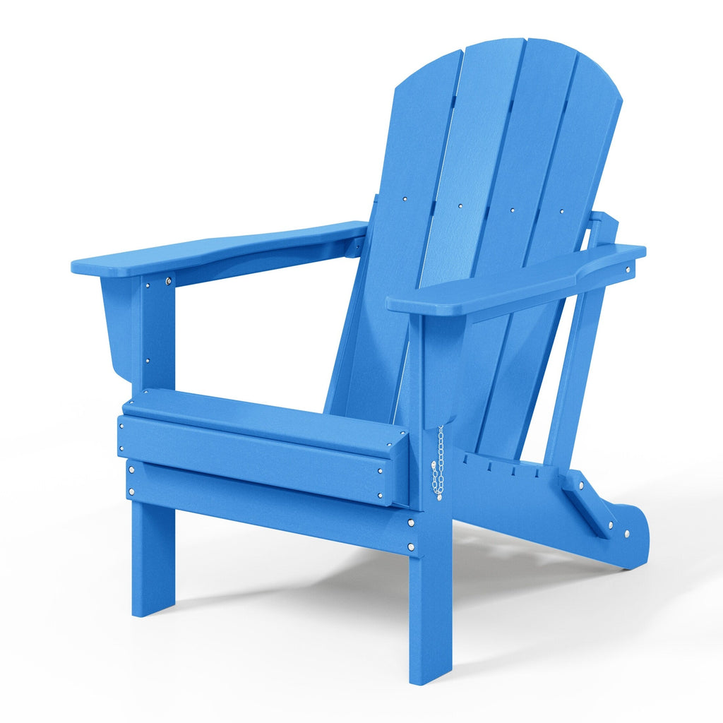 Polytrends Laguna Weather Resistant Outdoor Patio Folding Adirondack Chairs (Set of 2)