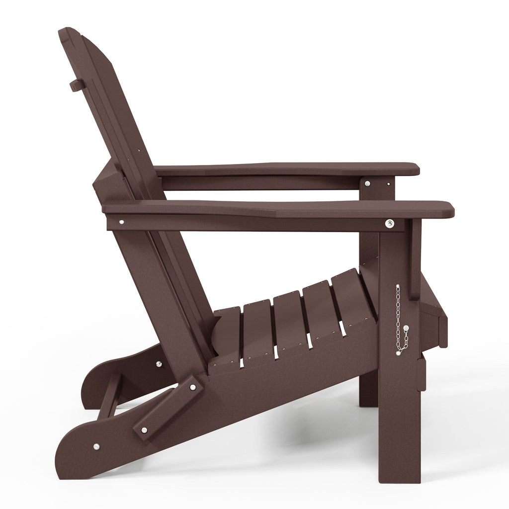 Polytrends Laguna Weather Resistant Outdoor Patio Folding Adirondack Chairs (Set of 2)