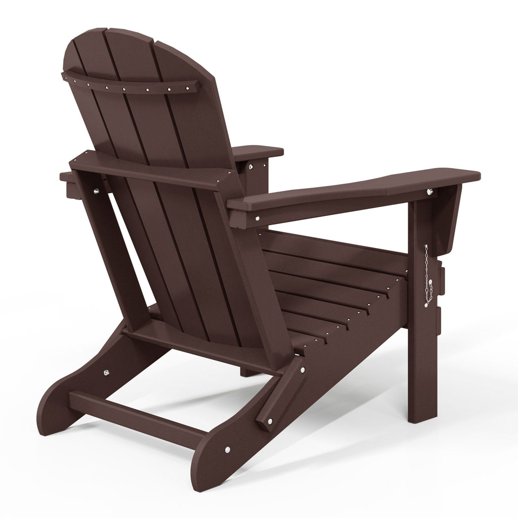 Polytrends Laguna Weather Resistant Outdoor Patio Folding Adirondack Chairs (Set of 2)