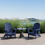 Polytrends Laguna Weather Resistant Outdoor Patio Folding Adirondack Chairs (Set of 2)
