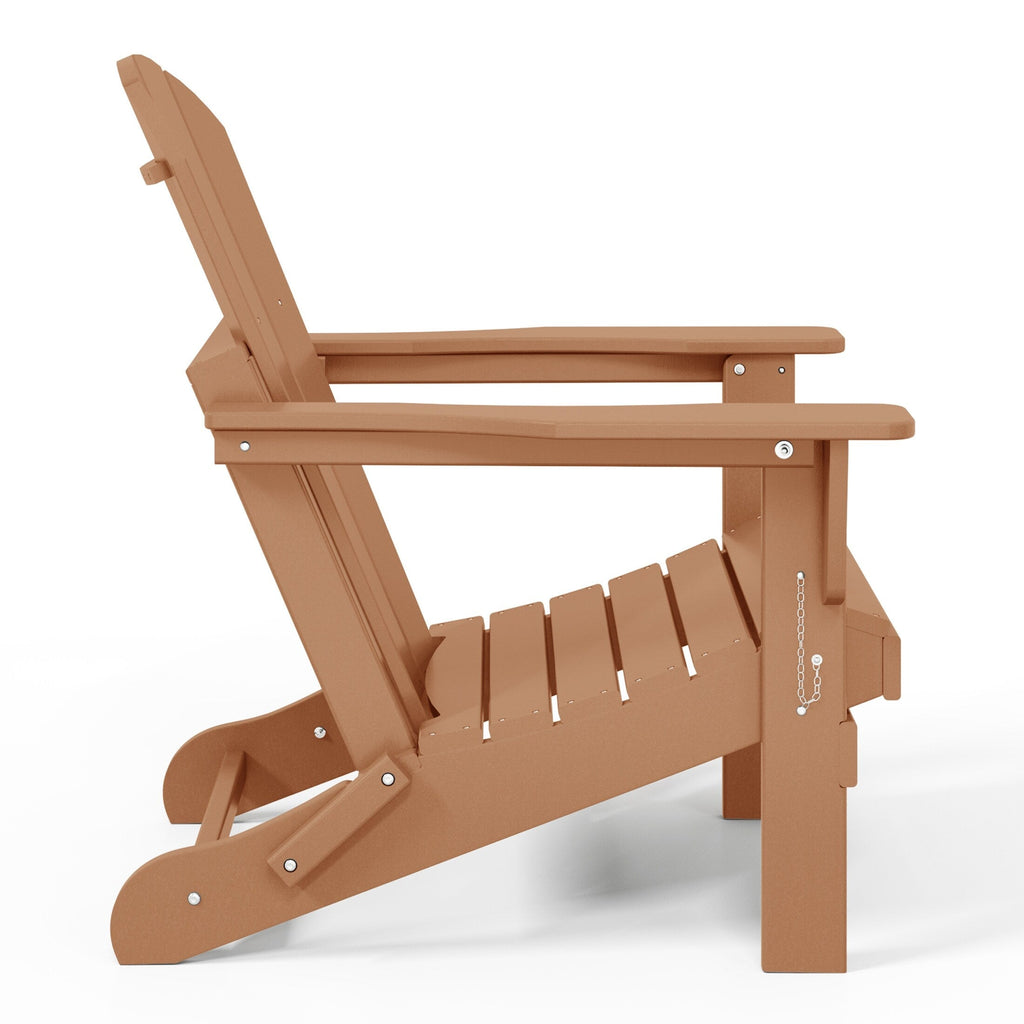 Polytrends Laguna Weather Resistant Outdoor Patio Folding Adirondack Chairs (Set of 2)