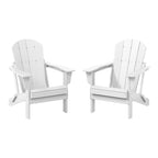 Polytrends Laguna Weather Resistant Outdoor Patio Folding Adirondack Chairs (Set of 2)