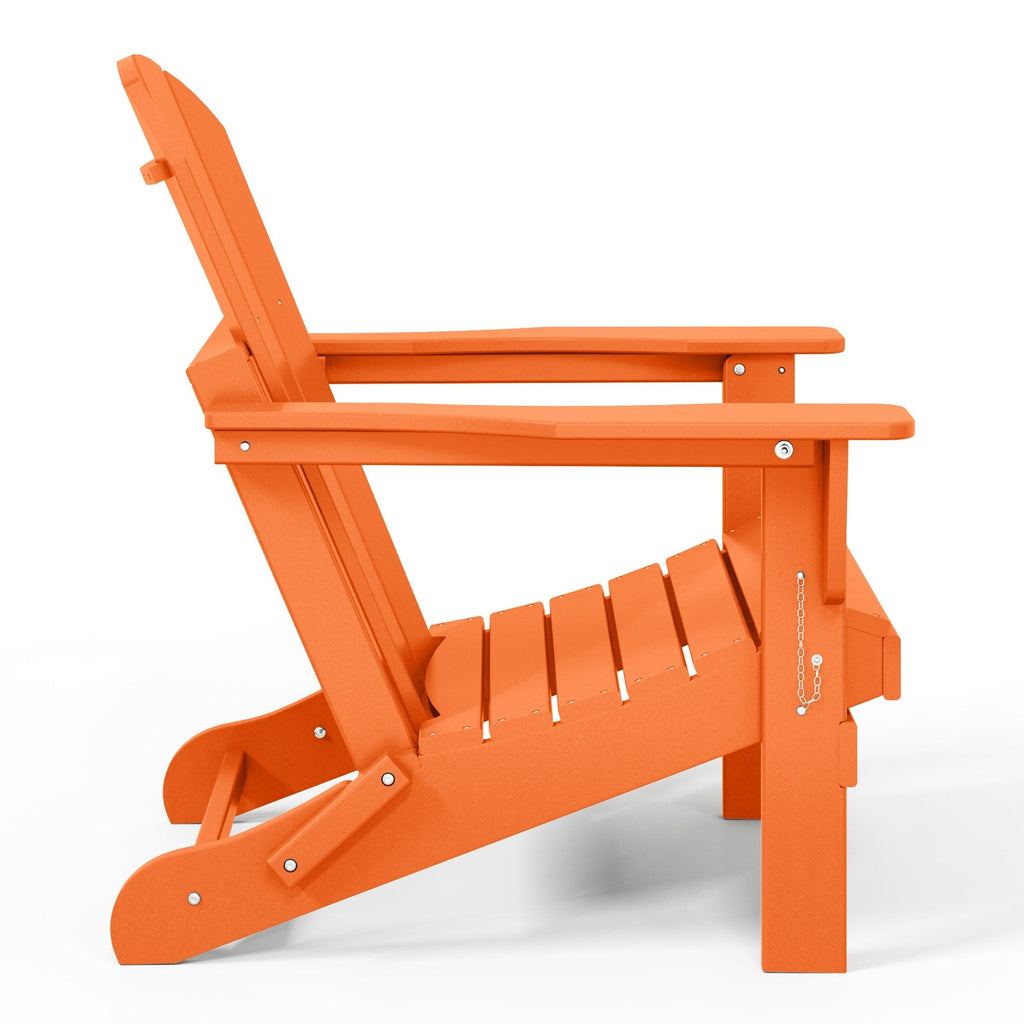 Polytrends Laguna Weather Resistant Outdoor Patio Folding Adirondack Chairs (Set of 2)