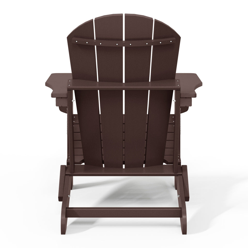 Polytrends Laguna Weather Resistant Outdoor Patio Folding Adirondack Chairs (Set of 2)