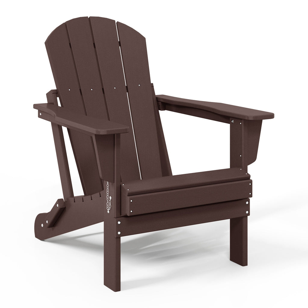 Polytrends Laguna Weather Resistant Outdoor Patio Folding Adirondack Chairs (Set of 2)