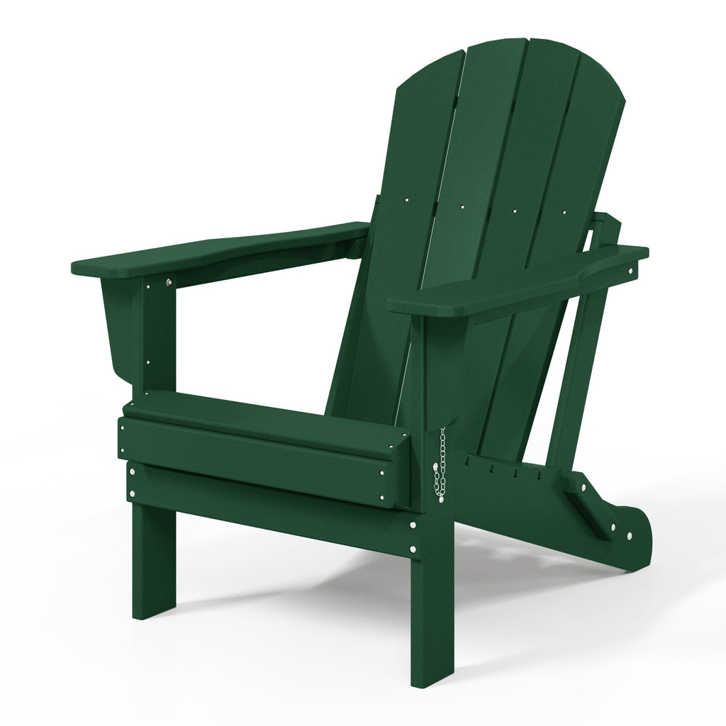 Polytrends Laguna Weather Resistant Outdoor Patio Folding Adirondack Chairs (Set of 2)