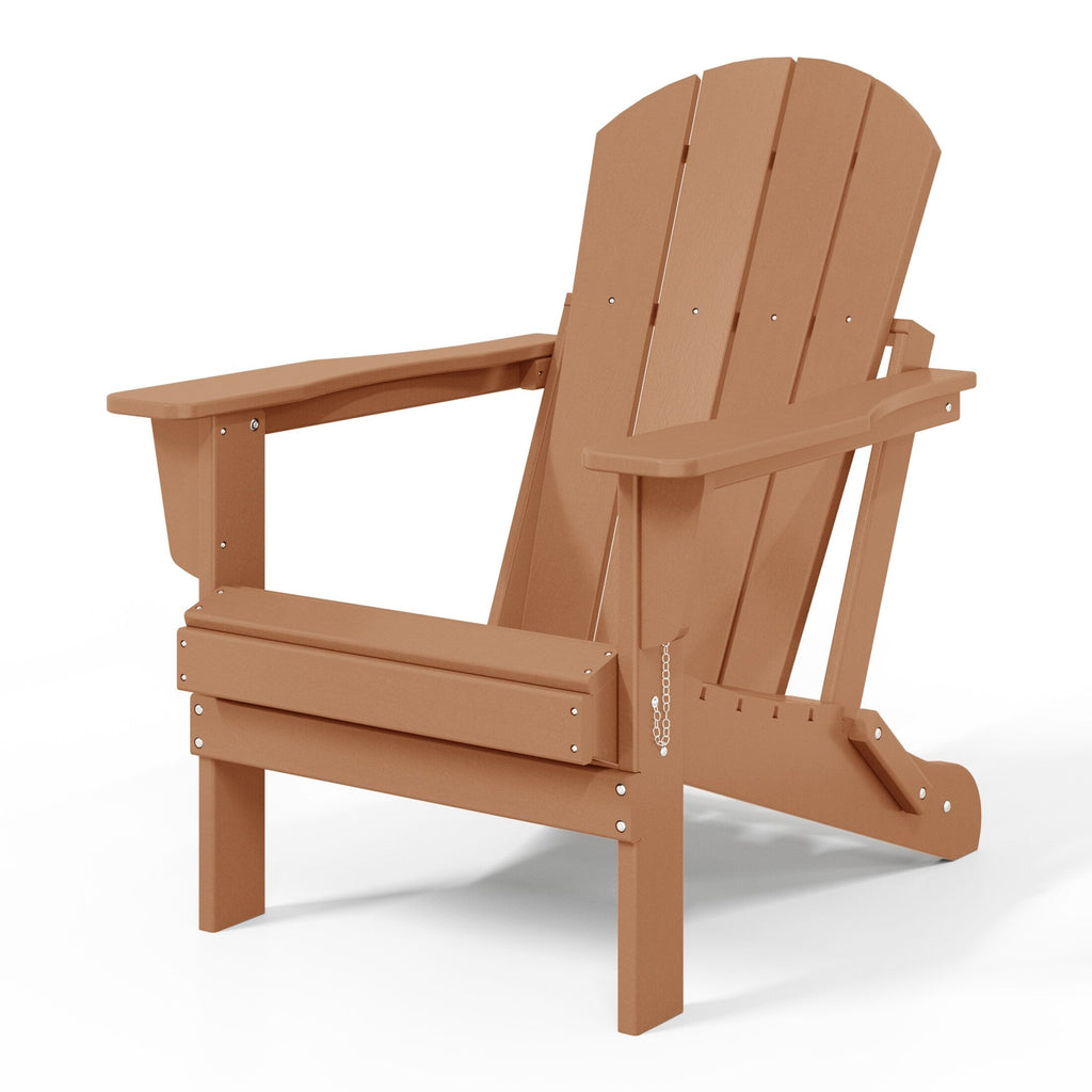 Polytrends Laguna Weather Resistant Outdoor Patio Folding Adirondack Chairs (Set of 2)