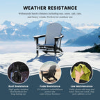 Polytrends Laguna Weather Resistant Outdoor Patio Folding Adirondack Chairs (Set of 4)