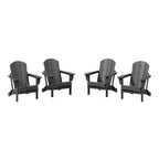 Polytrends Laguna Weather Resistant Outdoor Patio Folding Adirondack Chairs (Set of 4)