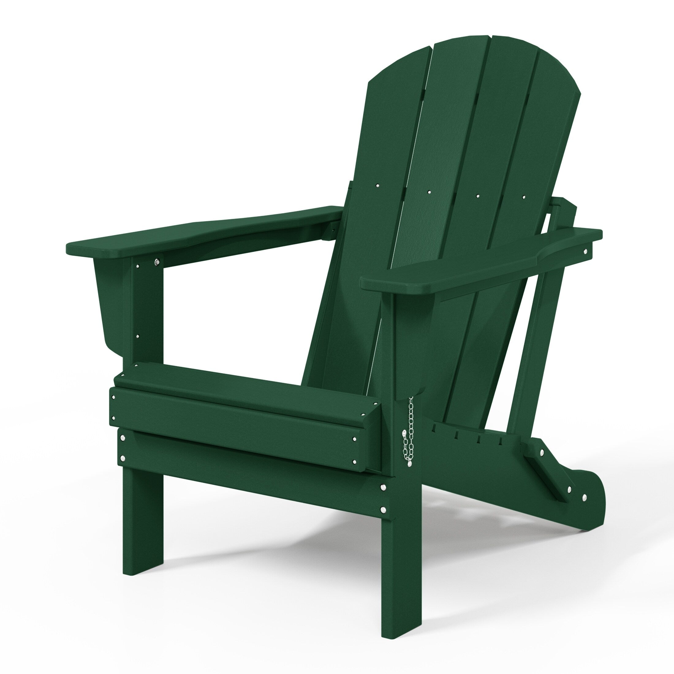 Polytrends Laguna Weather Resistant Outdoor Patio Folding Adirondack Chairs (Set of 4)