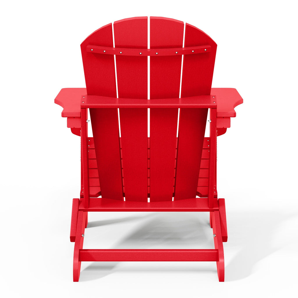 Polytrends Laguna Weather Resistant Outdoor Patio Folding Adirondack Chairs (Set of 4)