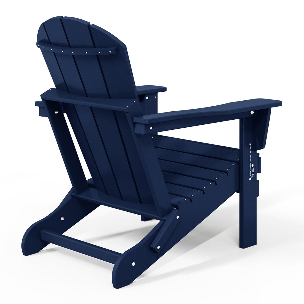Polytrends Laguna Weather Resistant Outdoor Patio Folding Adirondack Chairs (Set of 4)