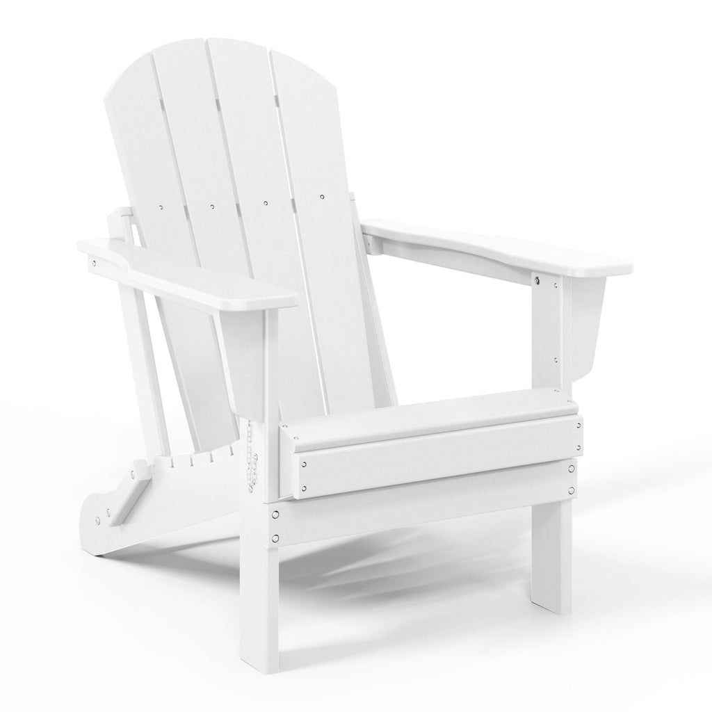 Polytrends Laguna Weather Resistant Outdoor Patio Folding Adirondack Chairs (Set of 4)