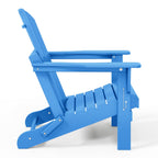 Polytrends Laguna Weather Resistant Outdoor Patio Folding Adirondack Chairs (Set of 4)