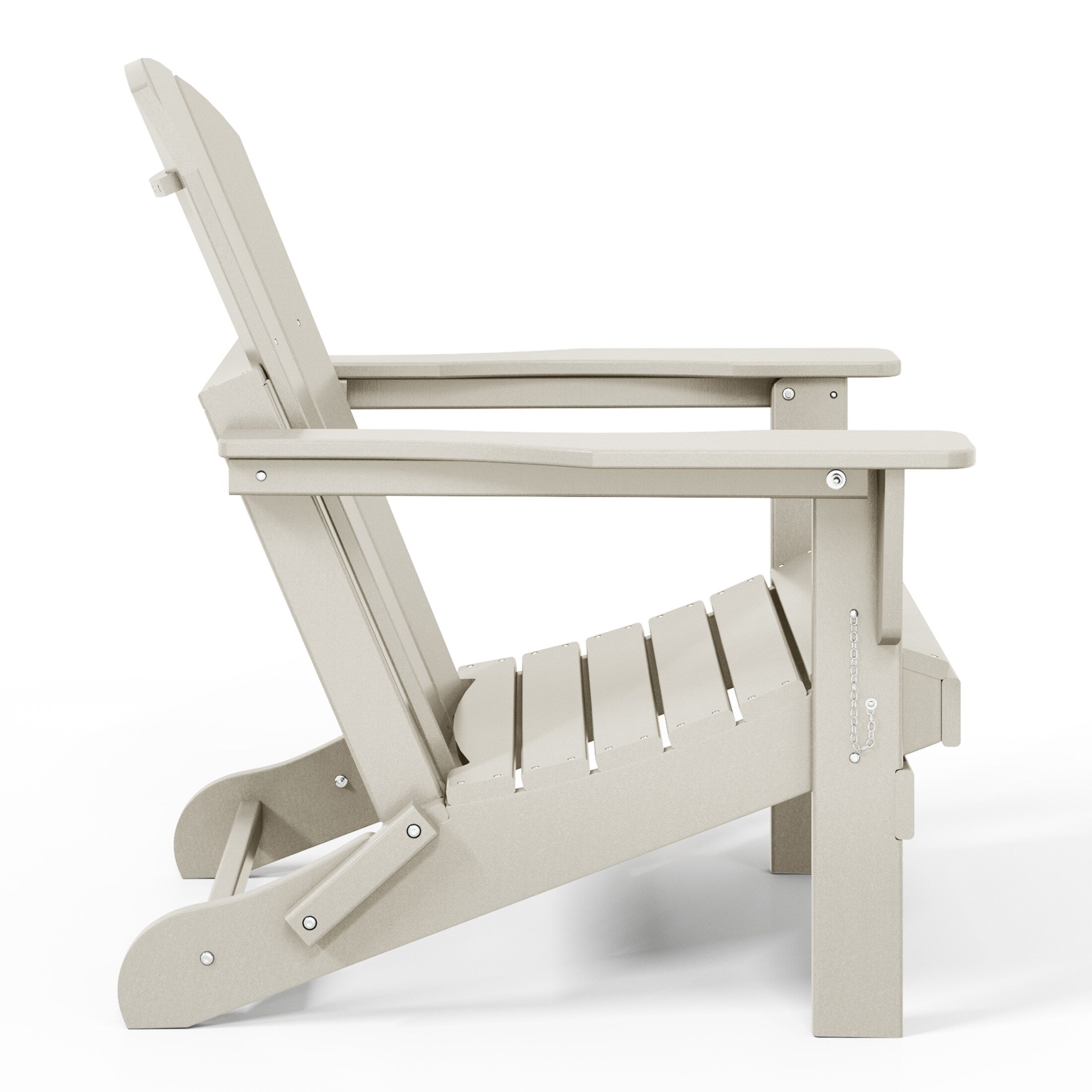 Polytrends Laguna Weather Resistant Outdoor Patio Folding Adirondack Chairs (Set of 4)