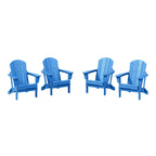 Polytrends Laguna Weather Resistant Outdoor Patio Folding Adirondack Chairs (Set of 4)