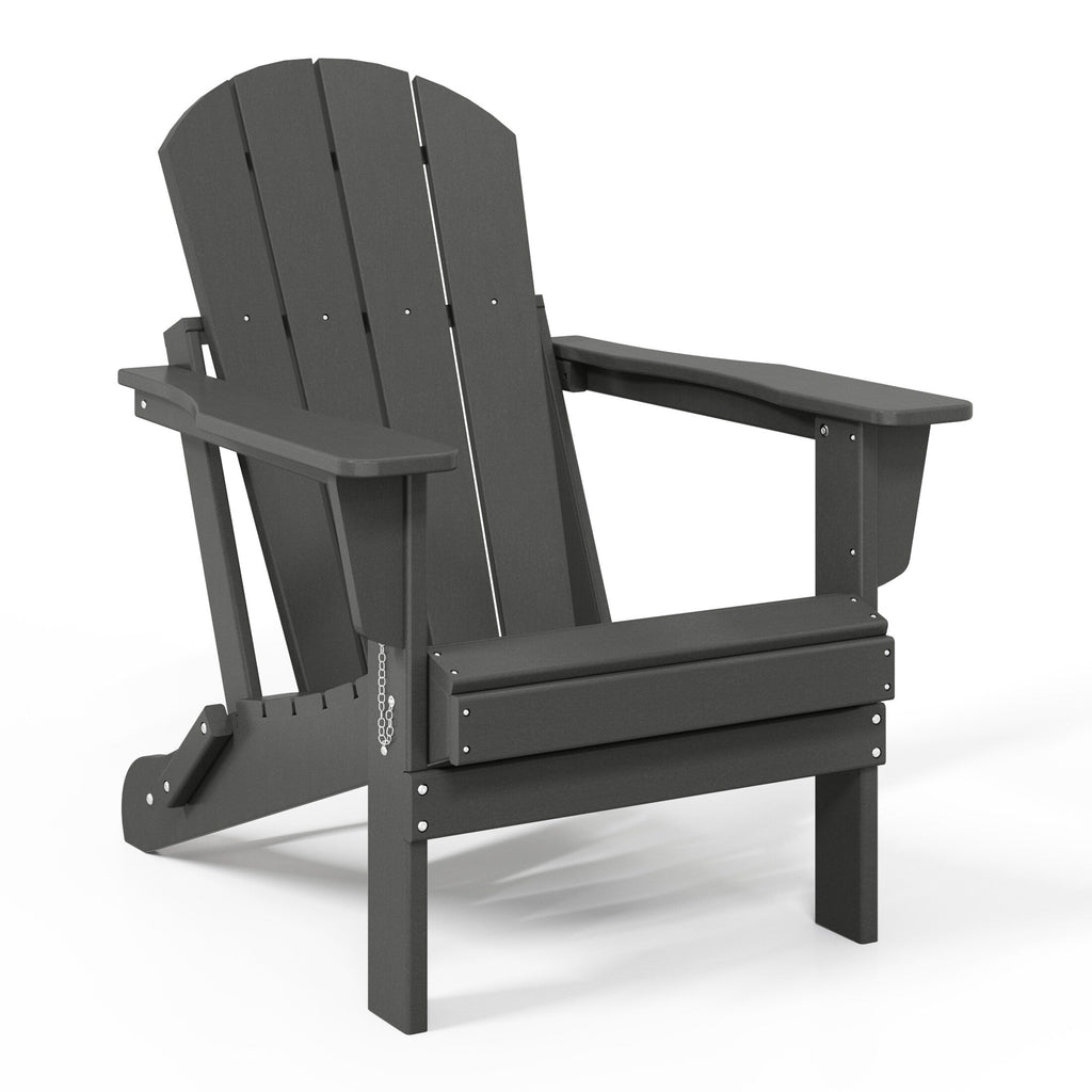 Polytrends Laguna Weather Resistant Outdoor Patio Folding Adirondack Chairs (Set of 4)
