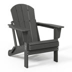 Polytrends Laguna Weather Resistant Outdoor Patio Folding Adirondack Chairs (Set of 4)