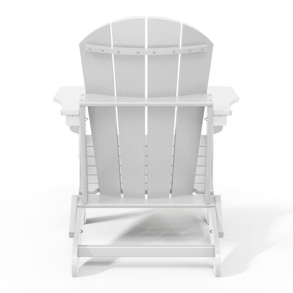 Polytrends Laguna Weather Resistant Outdoor Patio Folding Adirondack Chairs (Set of 4)