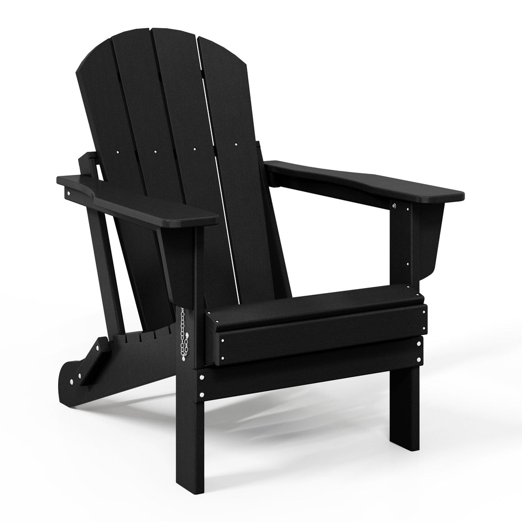 Polytrends Laguna Weather Resistant Outdoor Patio Folding Adirondack Chairs (Set of 4)