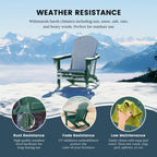 Polytrends Laguna Weather Resistant Outdoor Patio Folding Adirondack Chairs (Set of 4)