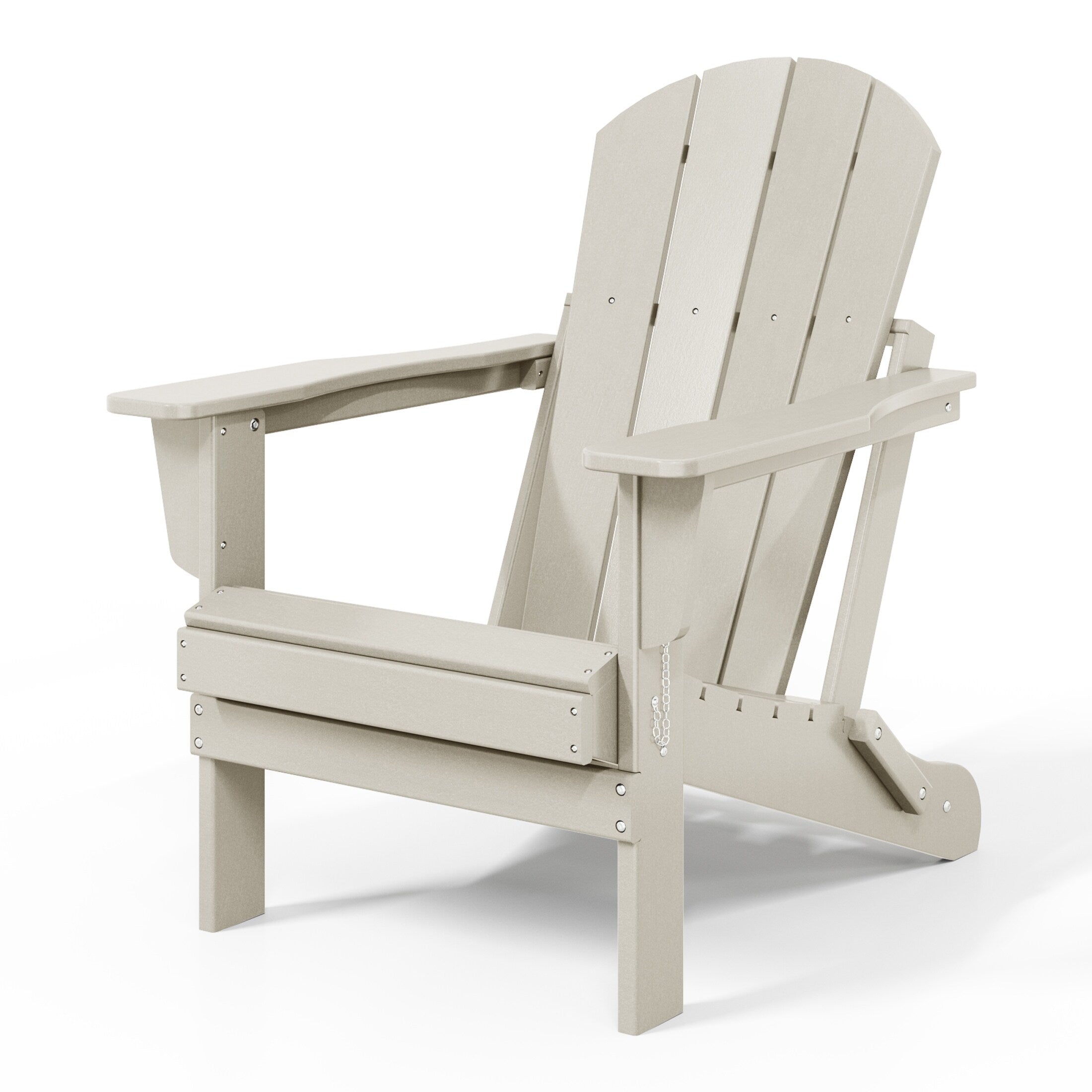 Polytrends Laguna Weather Resistant Outdoor Patio Folding Adirondack Chairs (Set of 4)