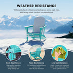 Polytrends Laguna Weather Resistant Outdoor Patio Folding Adirondack Chairs (Set of 4)