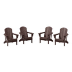 Polytrends Laguna Weather Resistant Outdoor Patio Folding Adirondack Chairs (Set of 4)