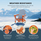 Polytrends Laguna Weather Resistant Outdoor Patio Folding Adirondack Chairs (Set of 4)