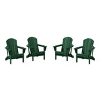Polytrends Laguna Weather Resistant Outdoor Patio Folding Adirondack Chairs (Set of 4)