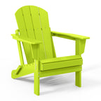 Polytrends Laguna Weather Resistant Outdoor Patio Folding Adirondack Chairs (Set of 4)