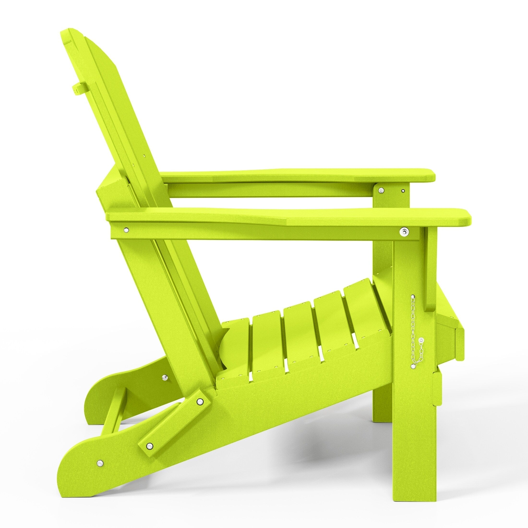 Polytrends Laguna Weather Resistant Outdoor Patio Folding Adirondack Chairs (Set of 4)