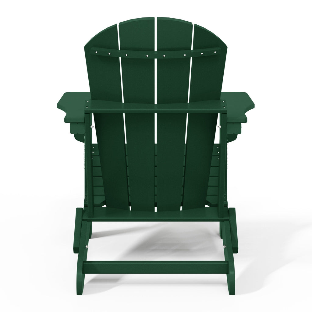 Polytrends Laguna Weather Resistant Outdoor Patio Folding Adirondack Chairs (Set of 4)